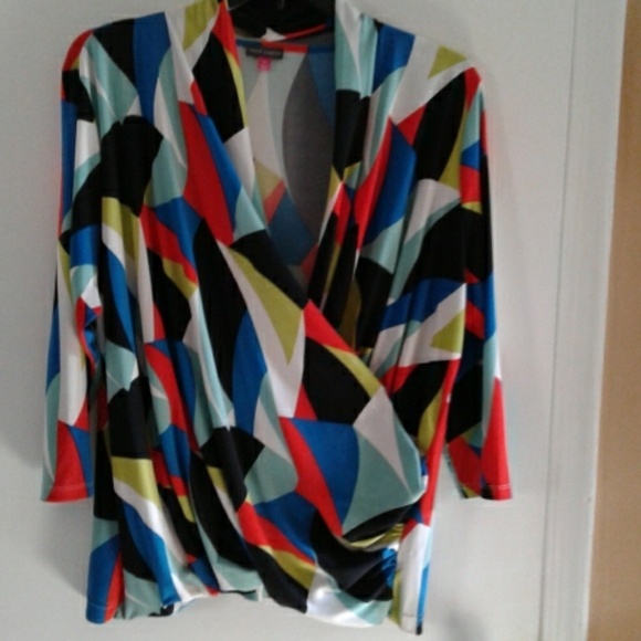 Vince Camuto faux wrap blouse - Picture 2 of 4